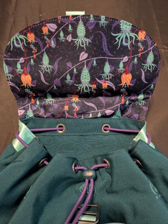 Avatar Pandora Teal and Purple Canvas Cinch Knapsack Backpack Brand New With Tag